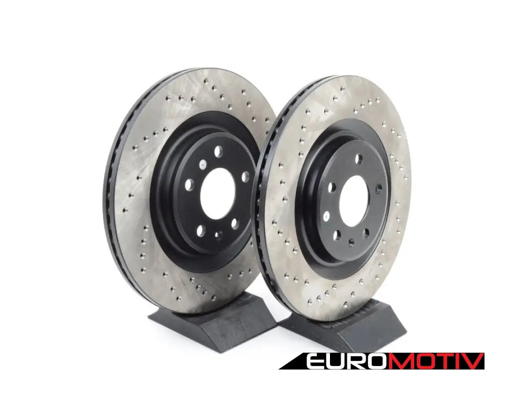 Rear Drilled Brake Rotors - Pair (330X22)