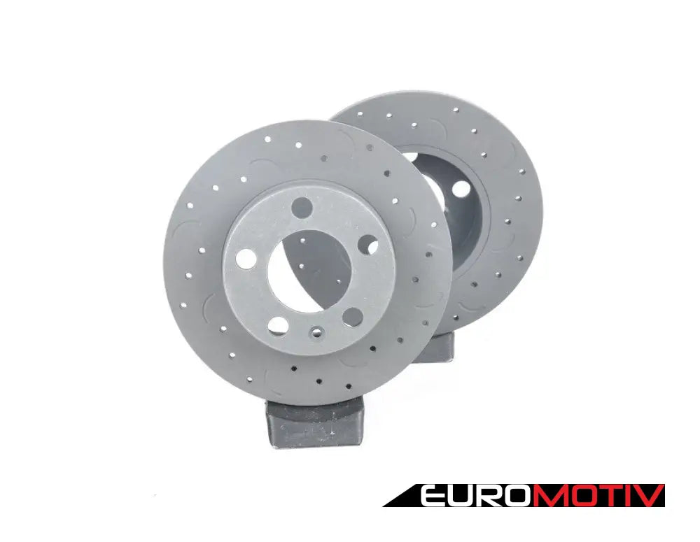 Rear Talon Cross Drilled & Slotted Brake Rotors - Pair (232X9)