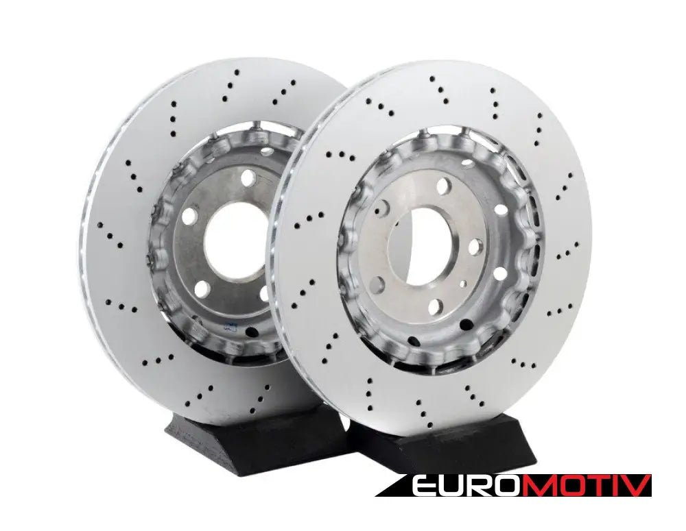 Rear Uv Coated Cross Drilled Brake Rotors - Pair (324X22)