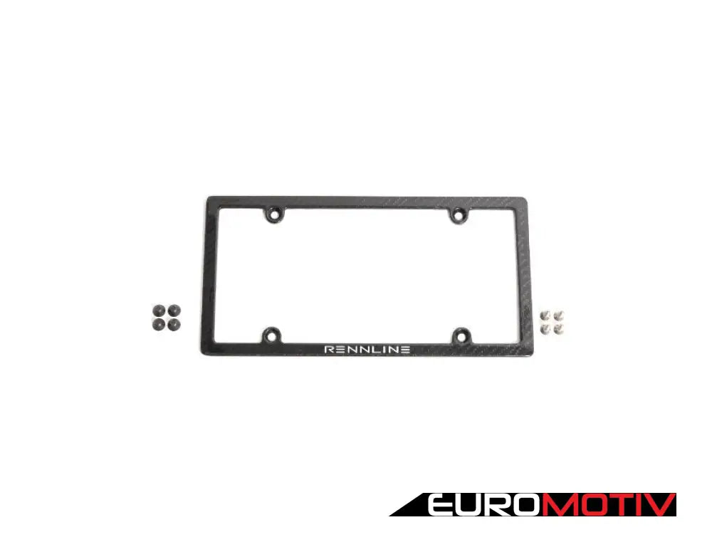 Rennline Carbon Fiber License Plate Frame