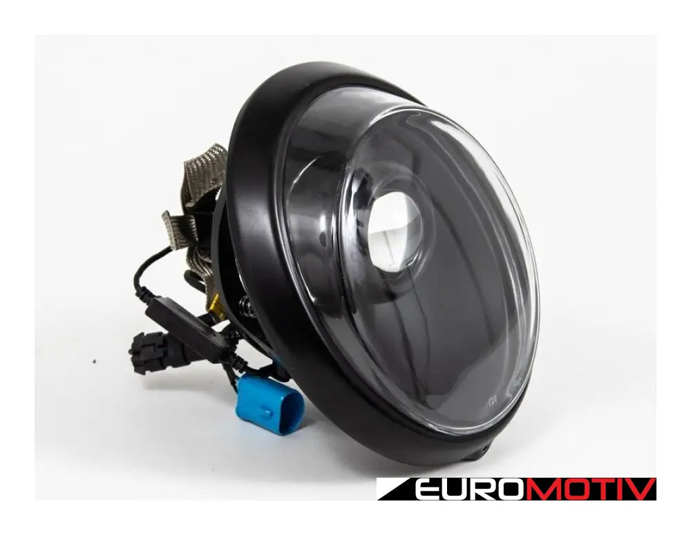 Rennline Led Headlight Conversion Set - Black Reflector Clear Lens Trim Ring