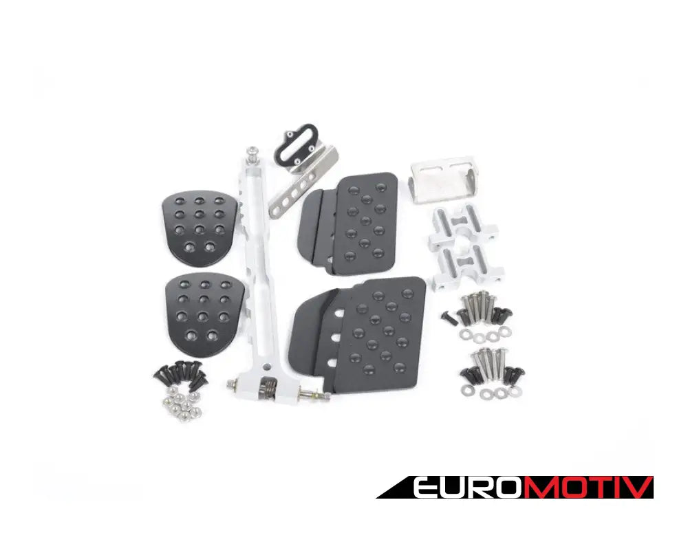 Rennline (Rev2) - 3Pc Pedal Set Perforated Black Pedals / Extensions