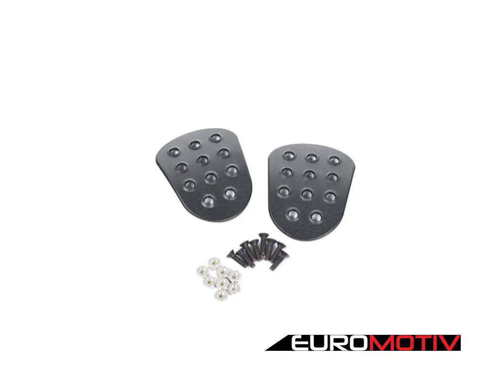 Rennline (Rev2) - 3Pc Pedal Set Perforated Black Pedals / Extensions