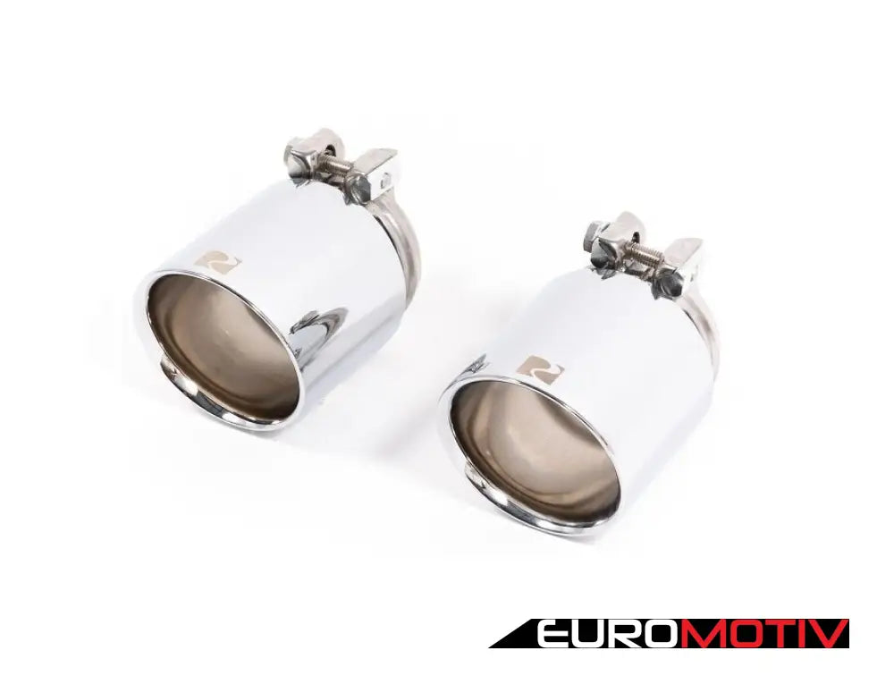 Rennline Universal 3.5’ Exhaust Tips - Silver