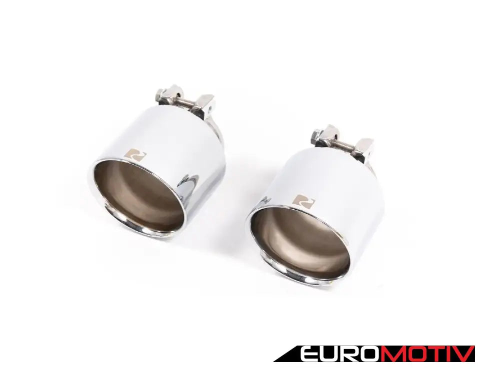 Rennline Universal 4’ Exhaust Tip - Silver Priced Each