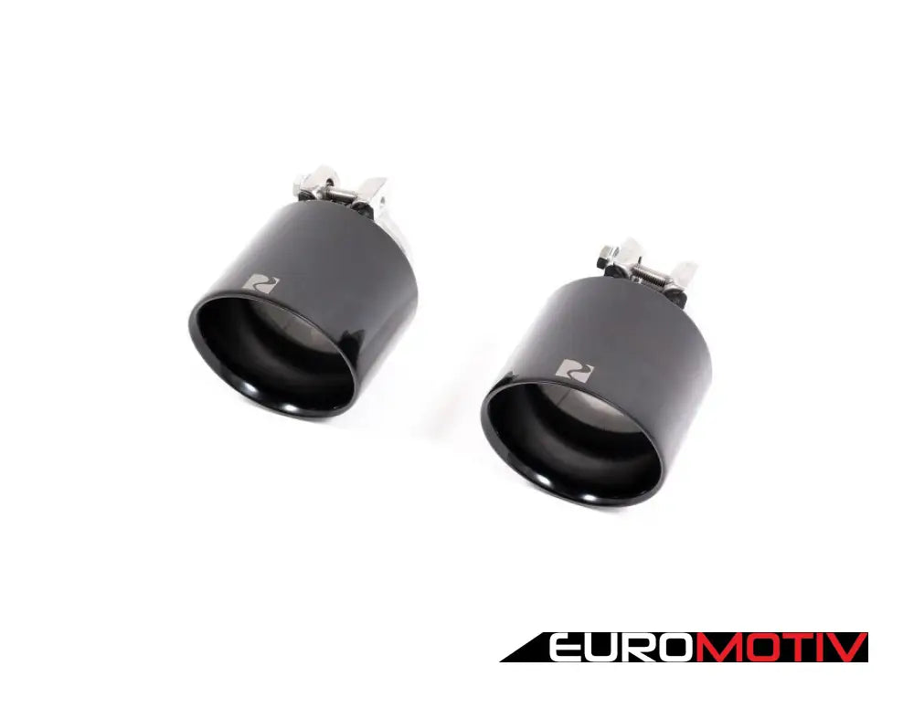 Rennline Universal 4’ Exhaust Tips - Black Chrome