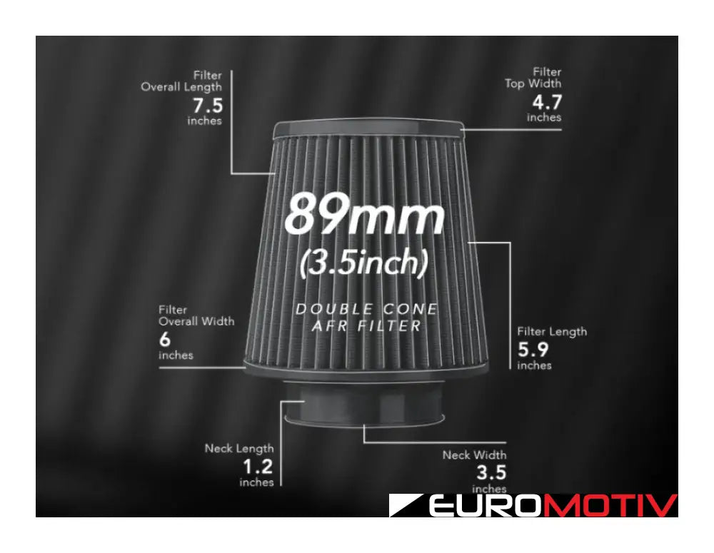 Replacement Double Cone High Flow Air Filter - 89Mm