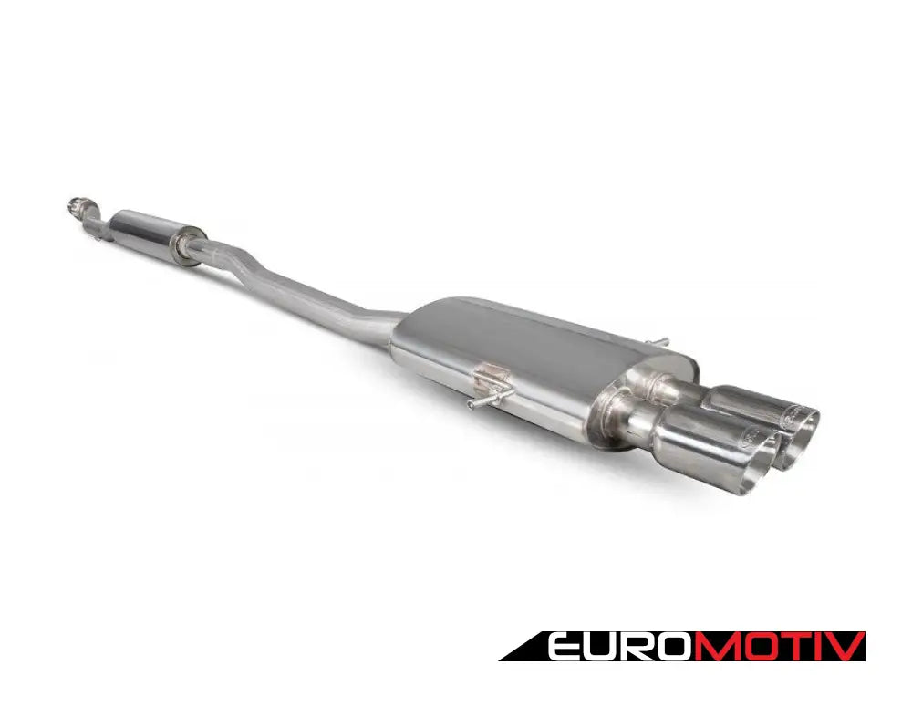 Resonated Cat-Back Exhaust System Polished 90Mm Daytona Tailpipes -