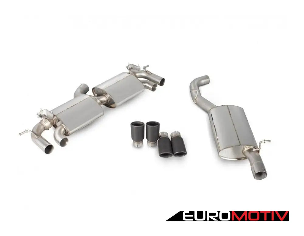 Resonated Cat-Back System - Valved With Monaco Quad Ceramic Tips