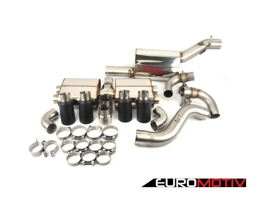 Resonated Cat-Back System - Valved With Monaco Quad Ceramic Tips