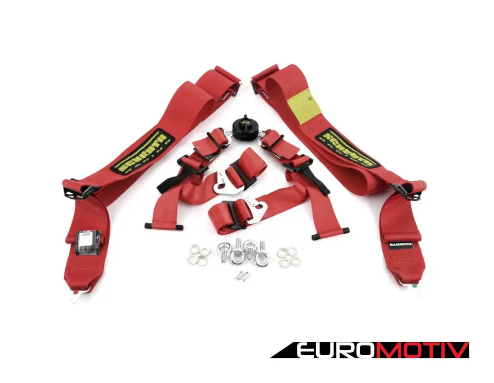 Schroth Profi Ii Asm Racing Harness - Red Left Side