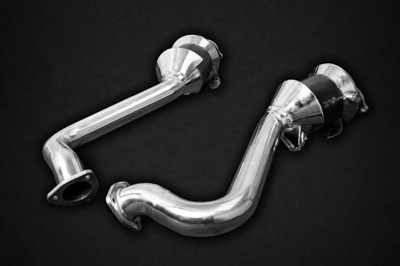 Porsche 718 Spyder & GT4 exhaust manifolds with 100 cell catalytic convereters 02PO01003014