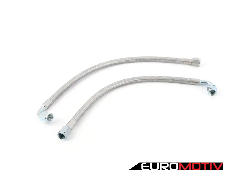 Stainless Braided Turbo Oil Line And Strainer/Screen Relocation Kit