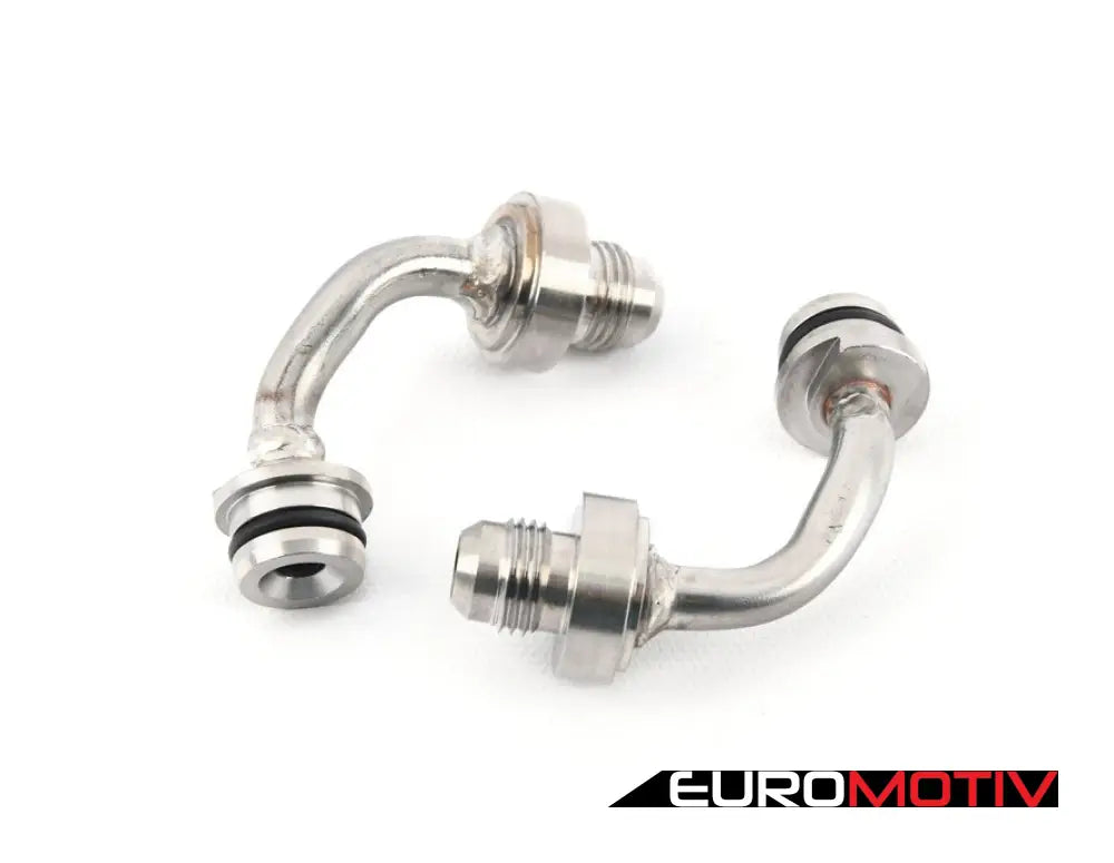 Stainless Braided Turbo Oil Line And Strainer/Screen Relocation Kit