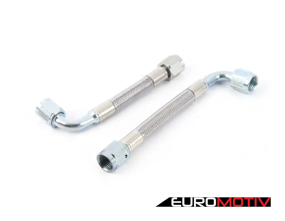 Stainless Braided Turbo Oil Line And Strainer/Screen Relocation Kit