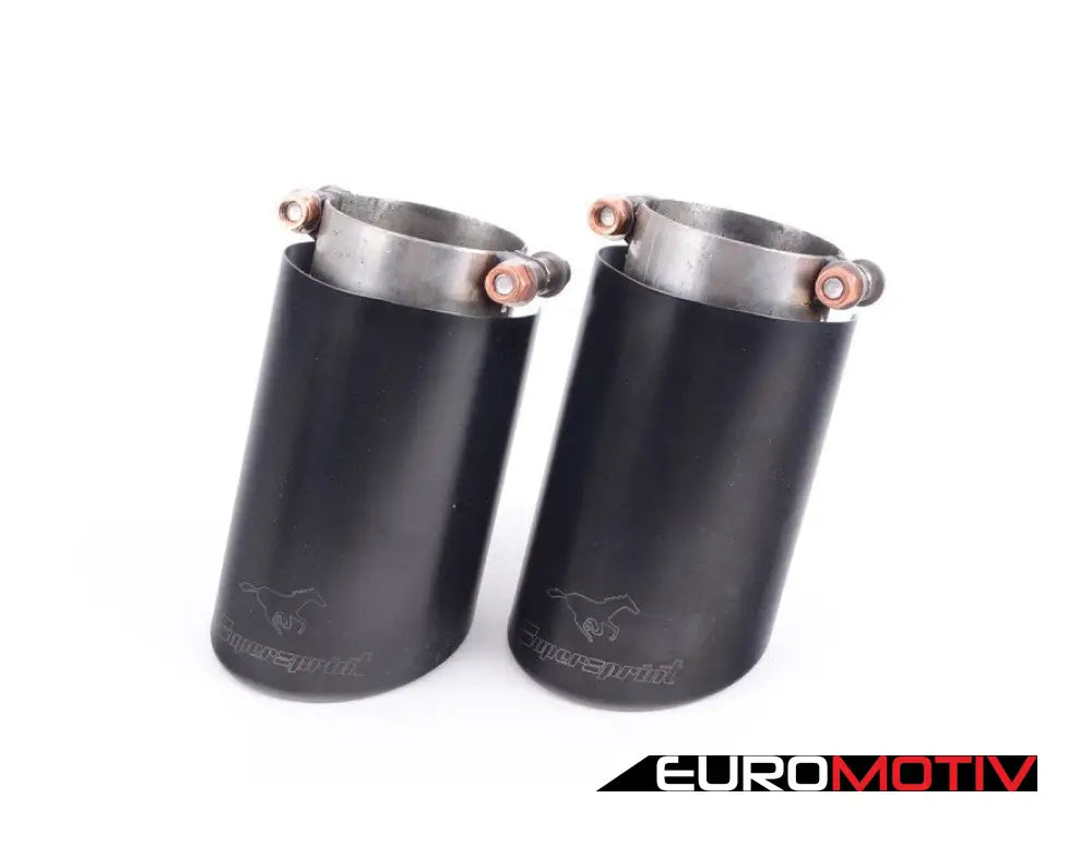 Supersprint Black Exhaust Tips 2X90Mm