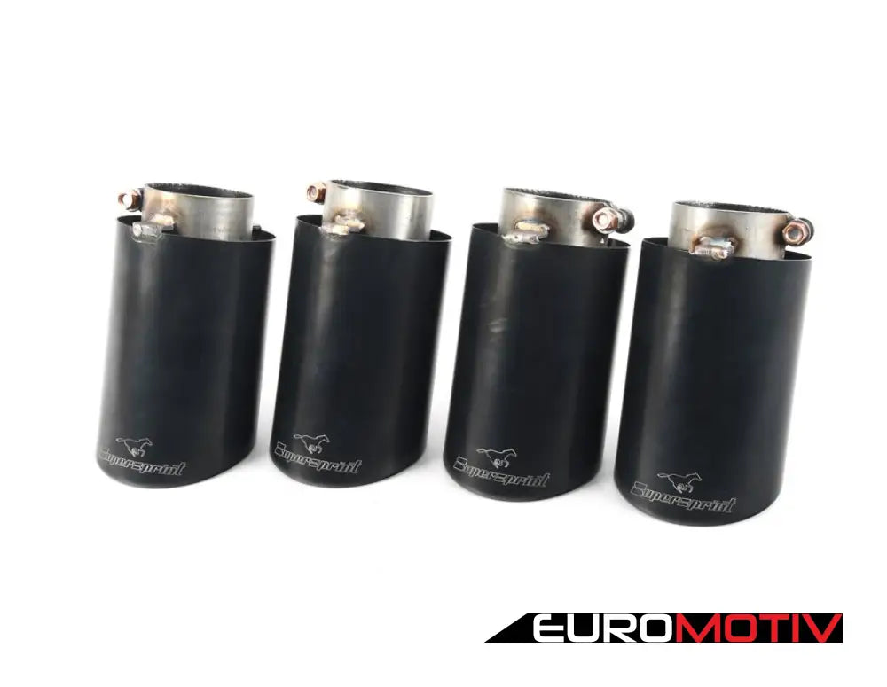 Supersprint Performance Valved Mufflers - Black Tips