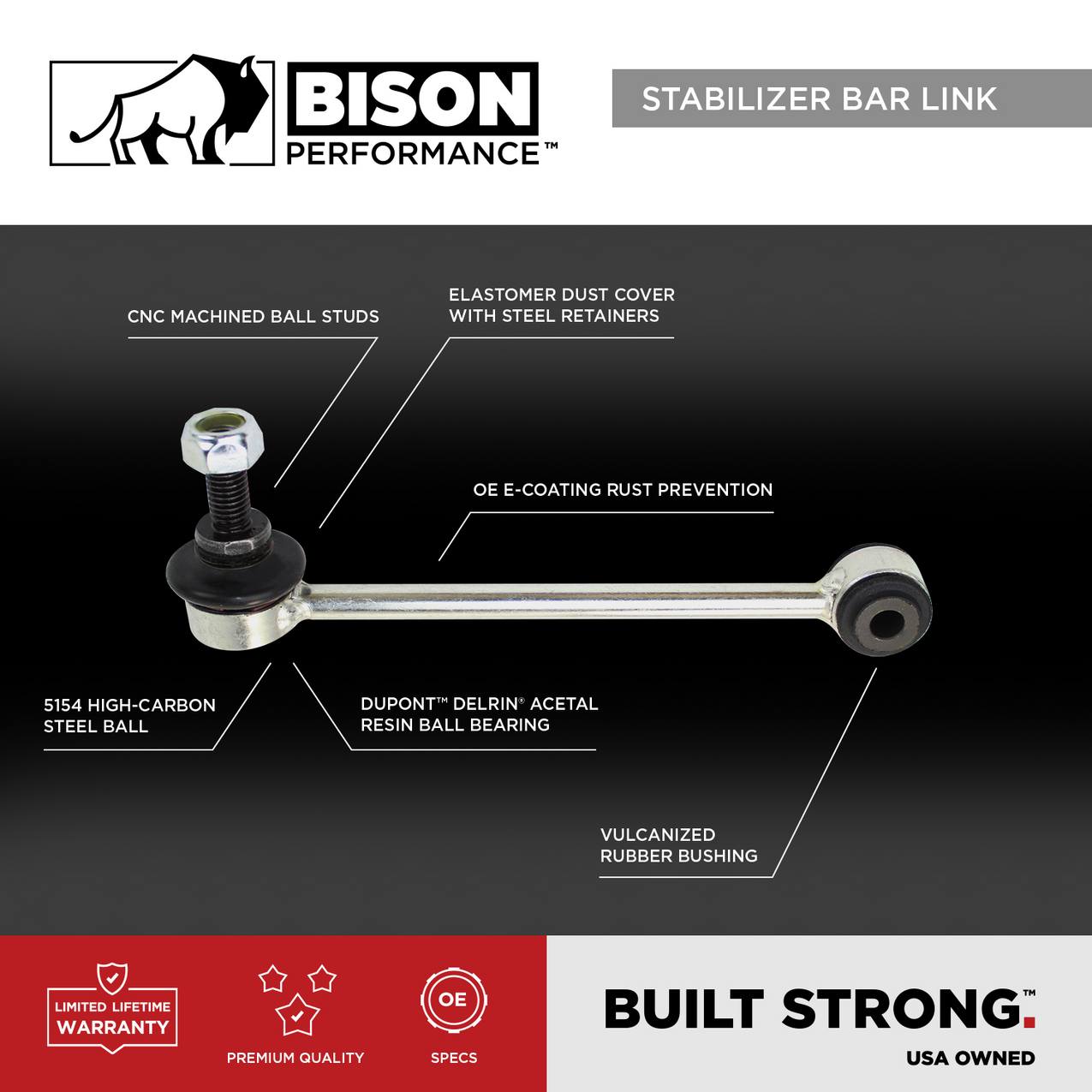 Mercedes-Benz Suspension Stabilizer Bar Link – Front Driver Side – Bison Performance 9103203000