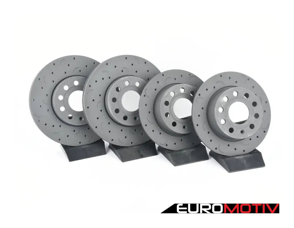 Talon Front & Rear Cross Drilled Slotted Brake Rotor Kit (288X25/253X10)