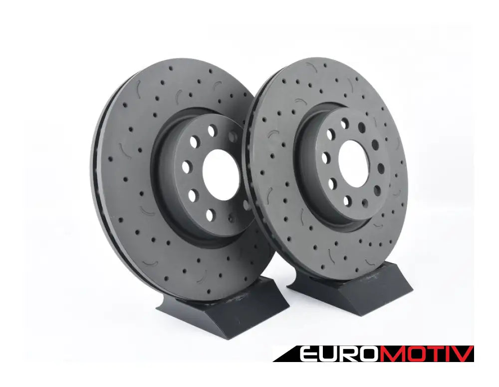 Talon Front & Rear Cross Drilled Slotted Brake Rotor Kit (312X25/272X10)