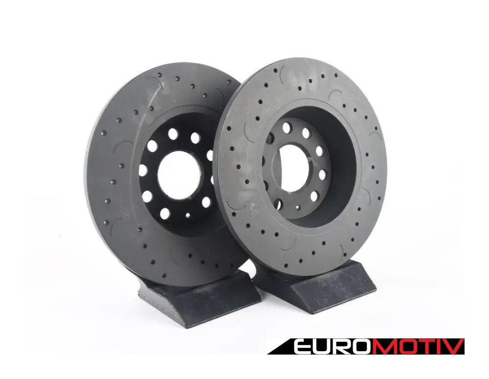 Talon Front & Rear Cross Drilled Slotted Brake Rotors