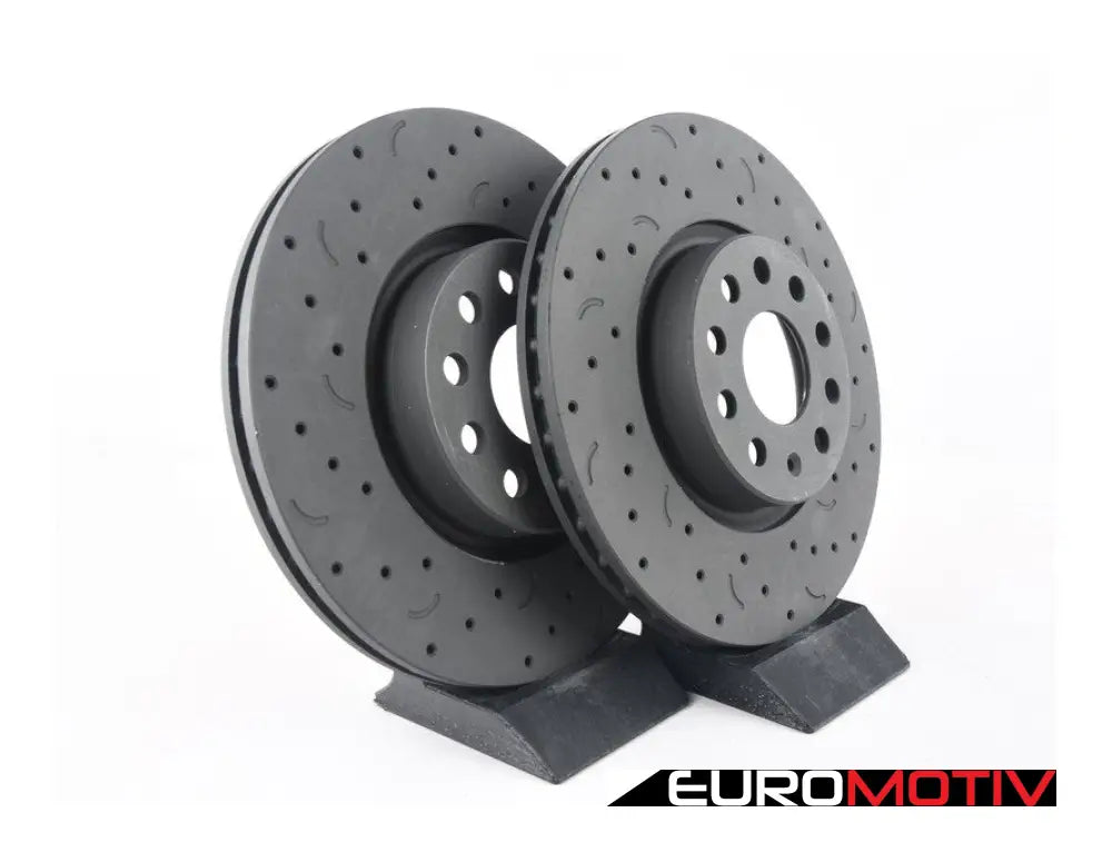 Talon Front & Rear Cross Drilled Slotted Brake Rotors