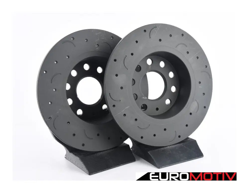 Talon Rear Cross Drilled & Slotted Brake Rotors - Pair (272X10)