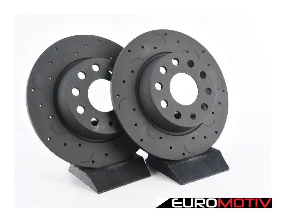 Talon Rear Cross Drilled & Slotted Brake Rotors - Pair (272X10)