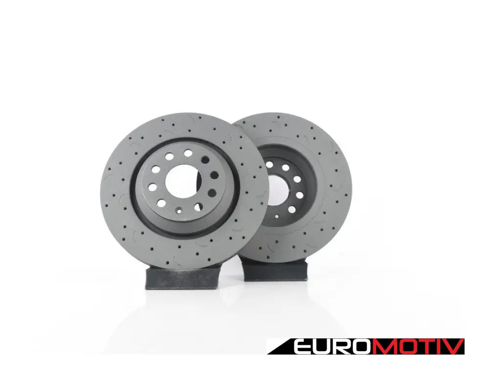 Talon Rear Cross Drilled & Slotted Brake Rotors - Pair (310X22)