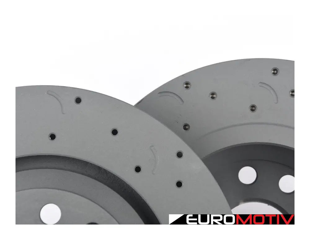 Talon Rear Cross Drilled & Slotted Brake Rotors - Pair (310X22)