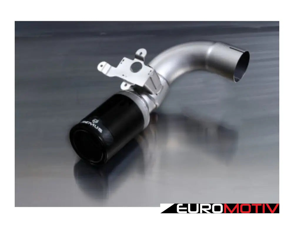 Tip-Set L/R With 2 Tips 84 Mm Street Race Black Chrome Integrated Valve