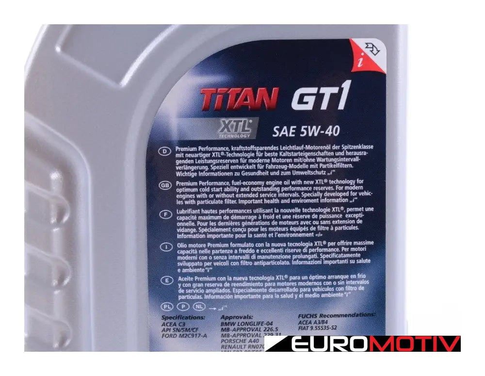 Titan Gt1 Engine Oil (5W-40) - 1 Liter