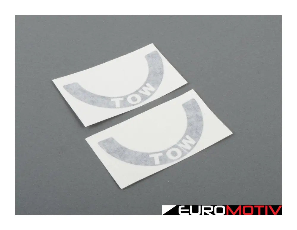 Tow Sticker Pair - Black