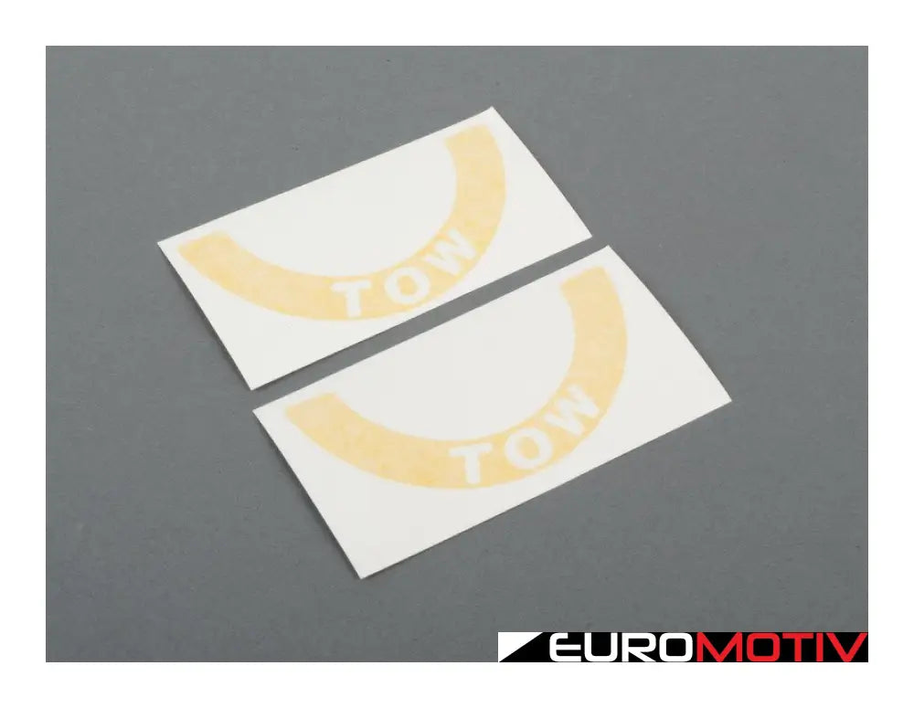 Tow Sticker Pair - Yellow