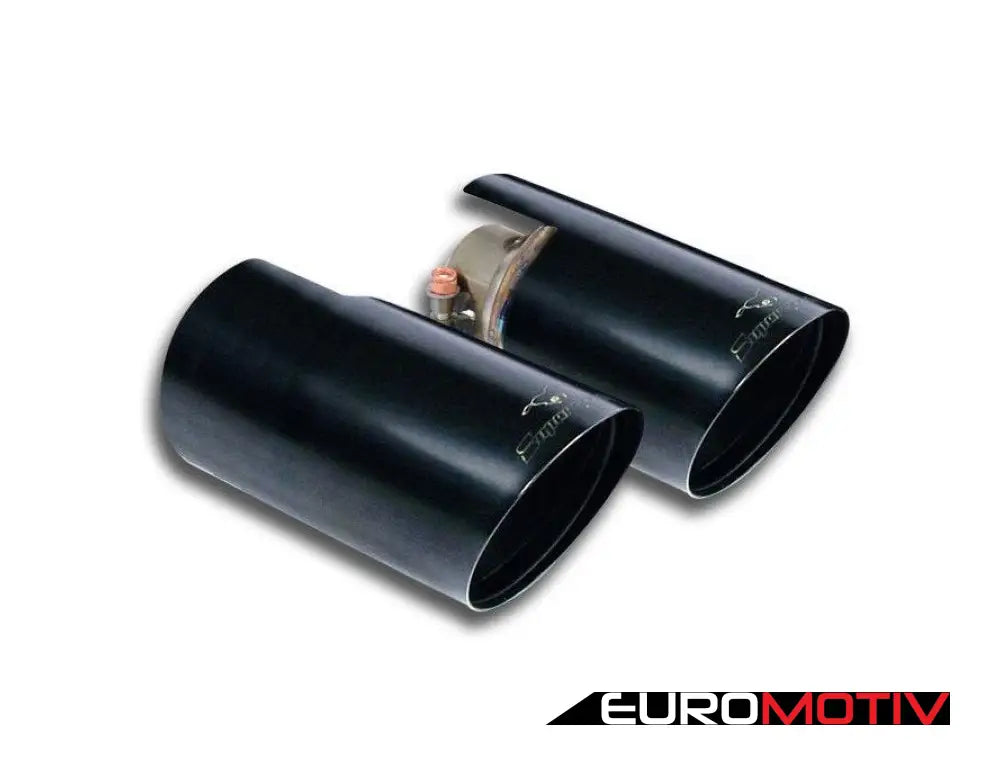 Turbo-Back Exhaust System - Non Resonated Race Black Tips