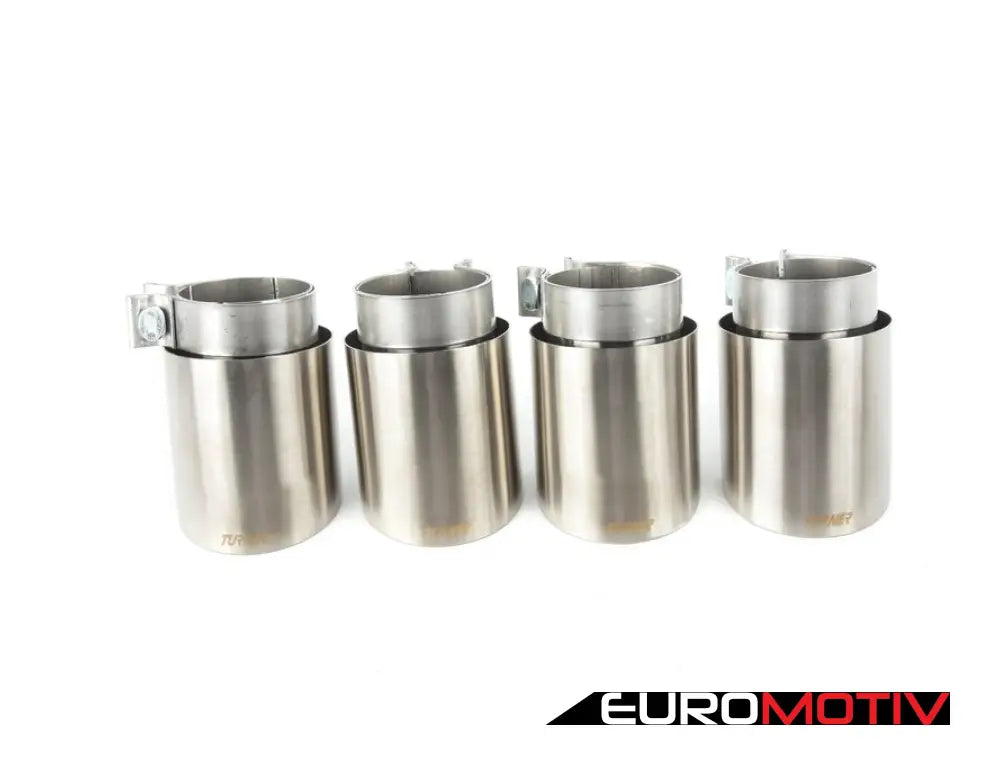 Turner 4’ Double Wall Exhaust Tip W/ Brushed Stainless Finish - Set Of Four