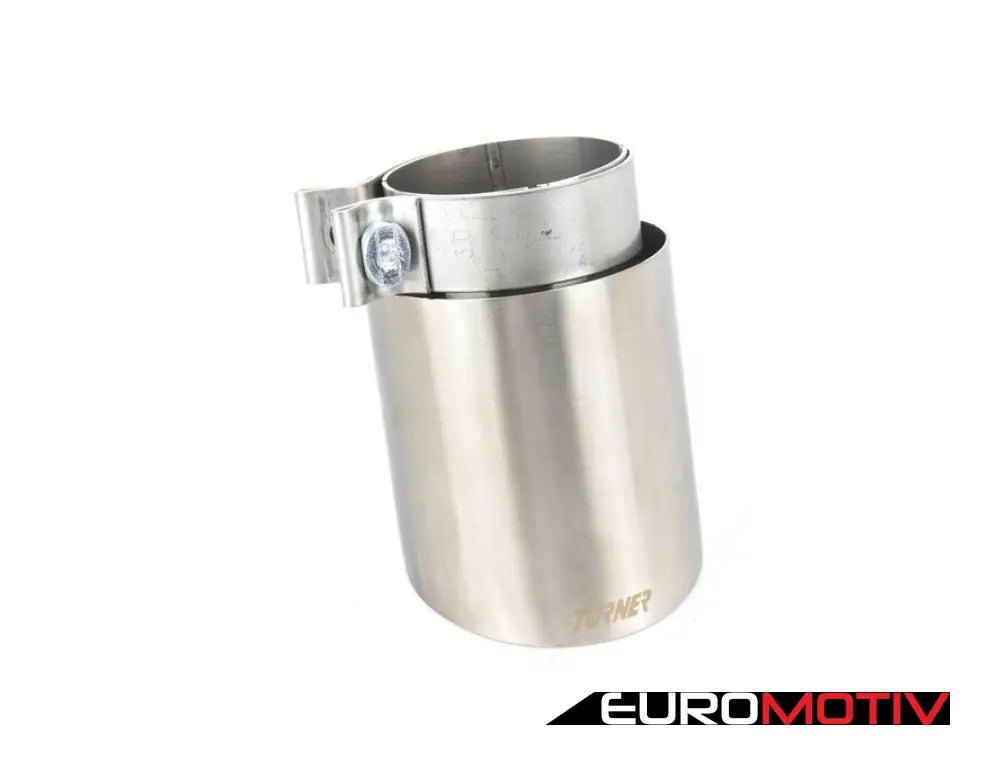 Turner 4’ Universal Double Wall Exhaust Tip W/ Brushed Stainless Finish