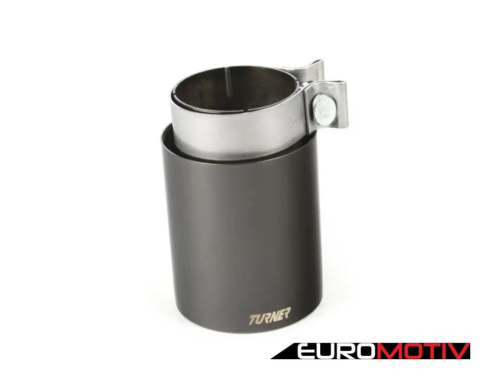 Turner 4’ Universal Double Wall Exhaust Tip W/ Polished Black Chrome Finish