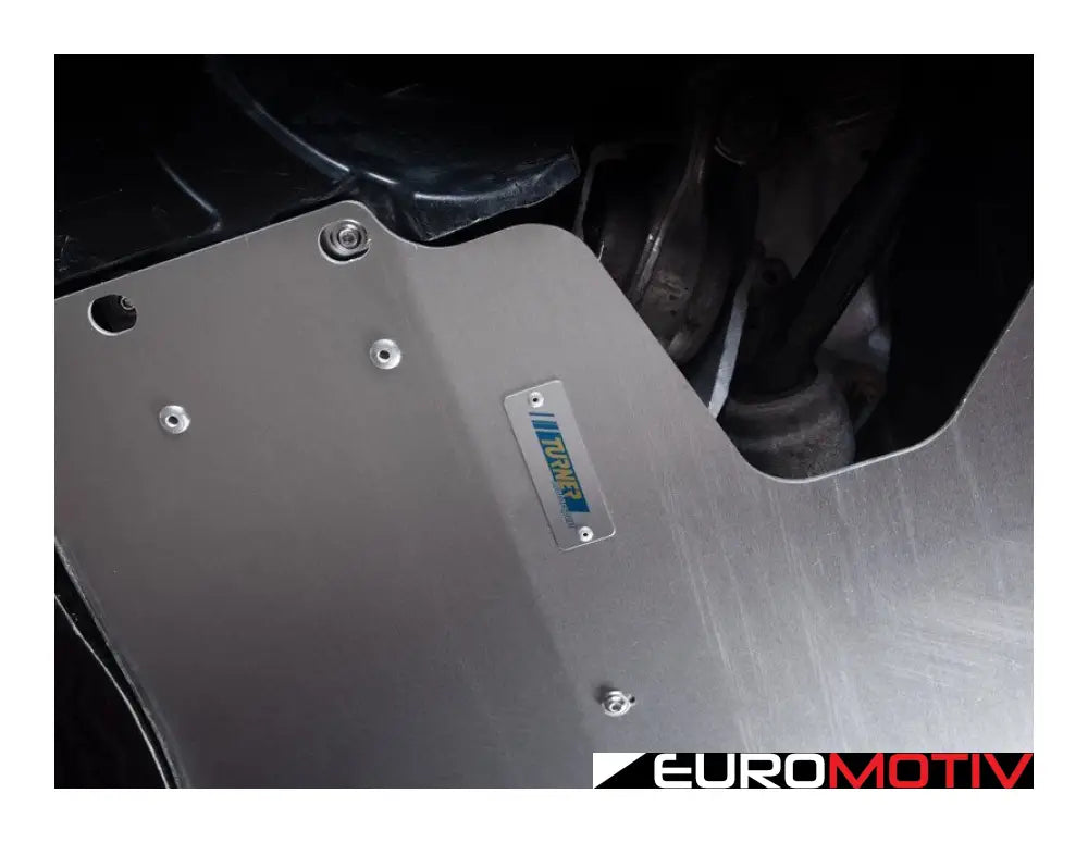 Turner Aluminum Skid Plate - Milled Finish E9X Rwd