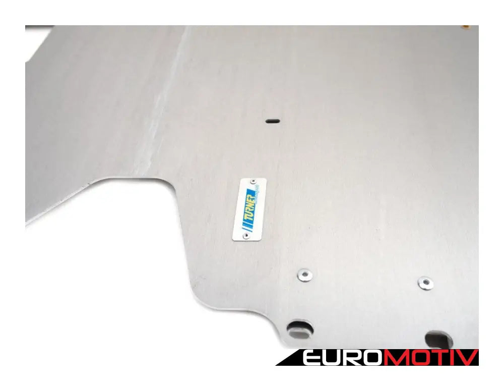 Turner Aluminum Skid Plate - Milled Finish E9X Rwd