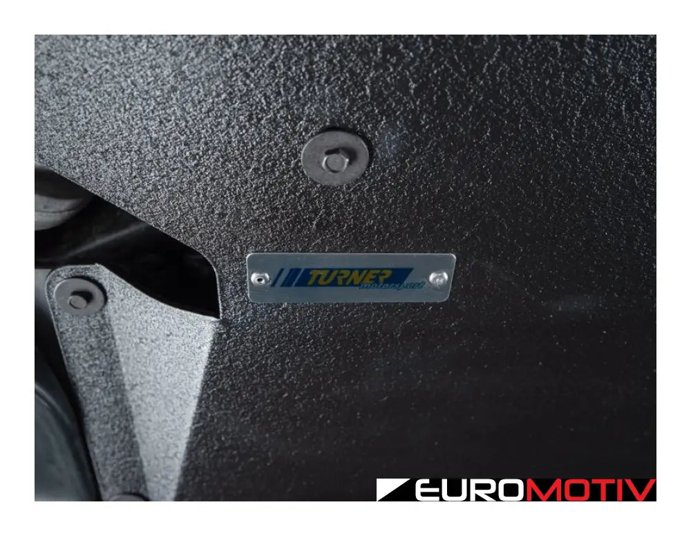 Turner Motorsport Aluminum Skid Plate Kit - Wrinkle Black Powder Coat Finish F2X/3X 2/3/4 Series