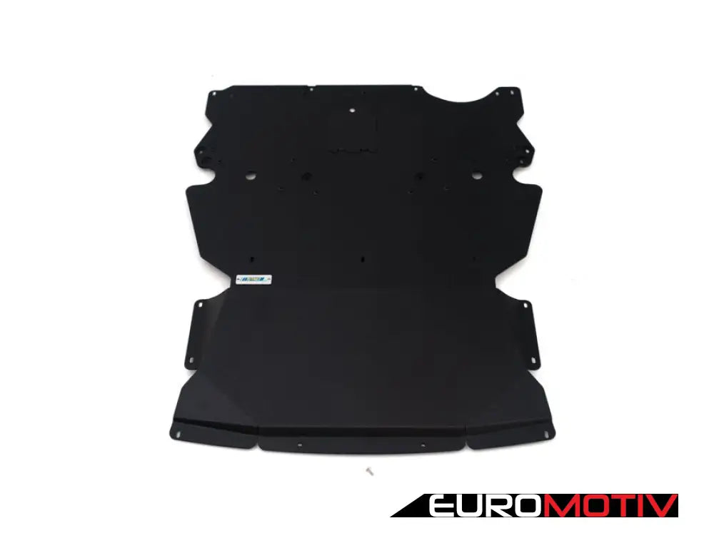 Turner Motorsport Aluminum Skid Plate Kit - Wrinkle Black Powder Coat Finish F2X/3X 2/3/4 Series