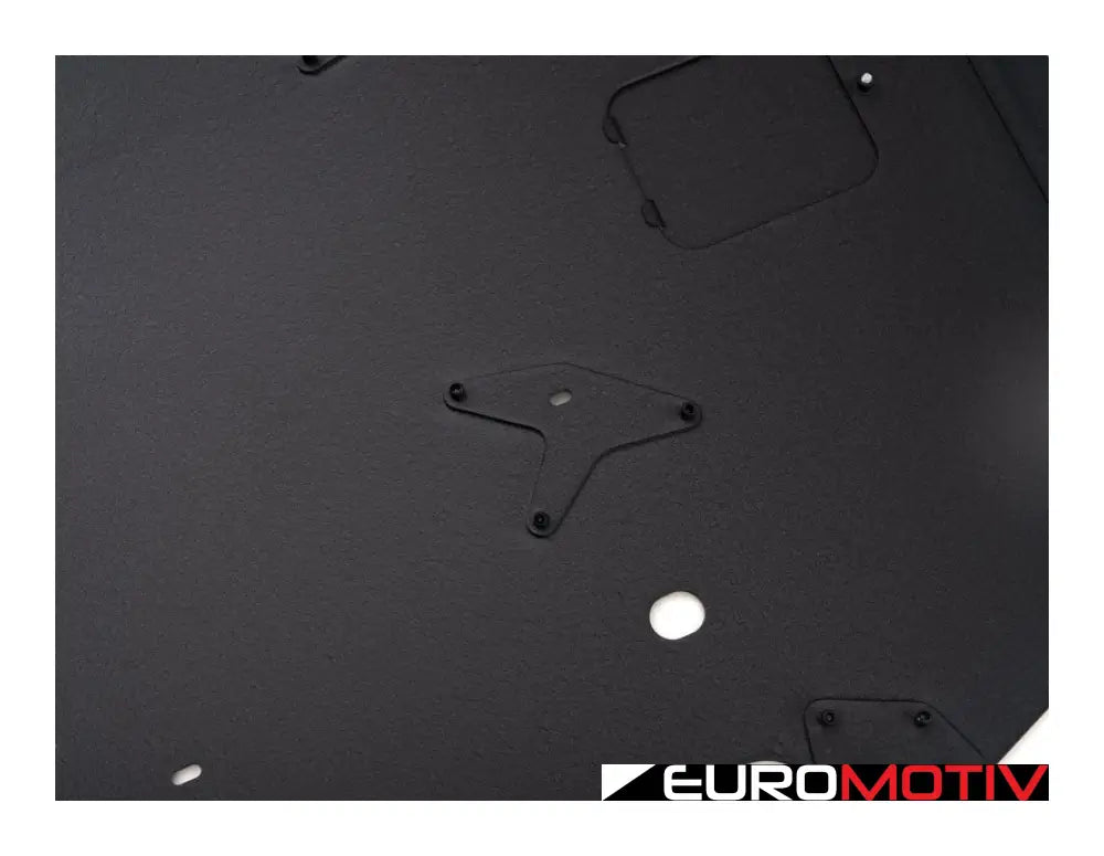 Turner Motorsport Aluminum Skid Plate Kit - Wrinkle Black Powder Coat Finish F2X/3X 2/3/4 Series