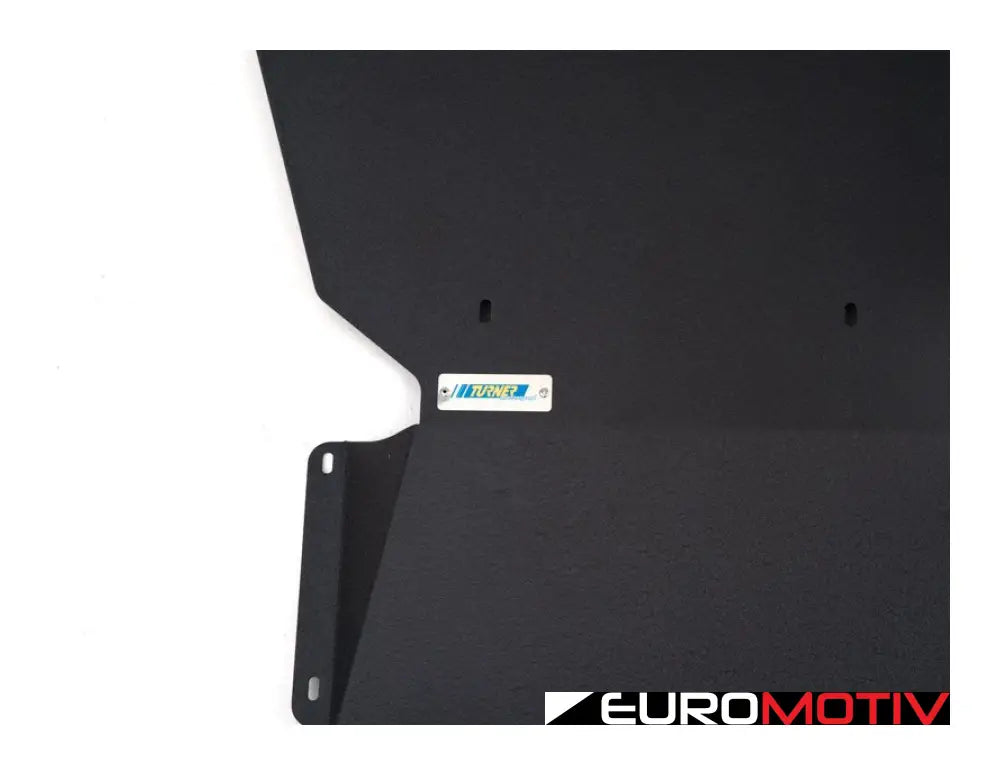 Turner Motorsport Aluminum Skid Plate Kit - Wrinkle Black Powder Coat Finish F2X/3X 2/3/4 Series