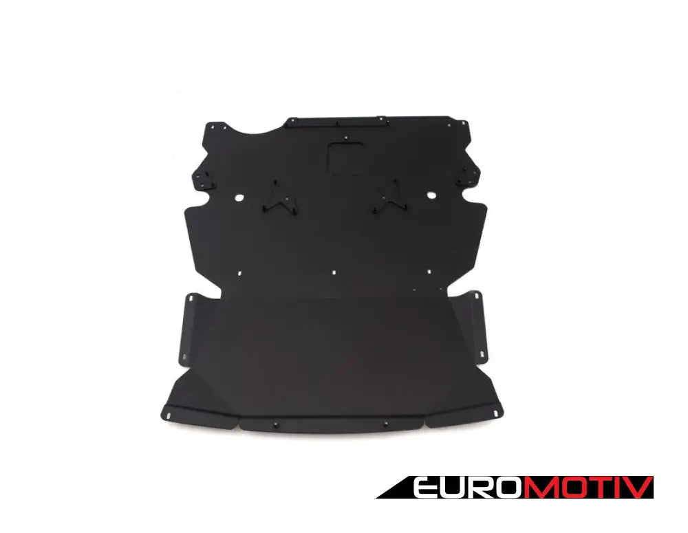 Turner Motorsport Aluminum Skid Plate Kit - Wrinkle Black Powder Coat Finish F2X/3X 2/3/4 Series