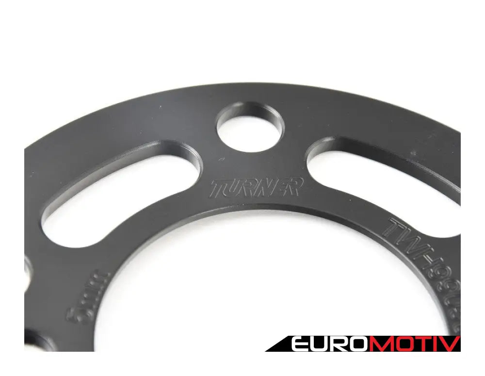 Turner Motorsport Black Wheel Spacer & Bolt Kit - 5Mm