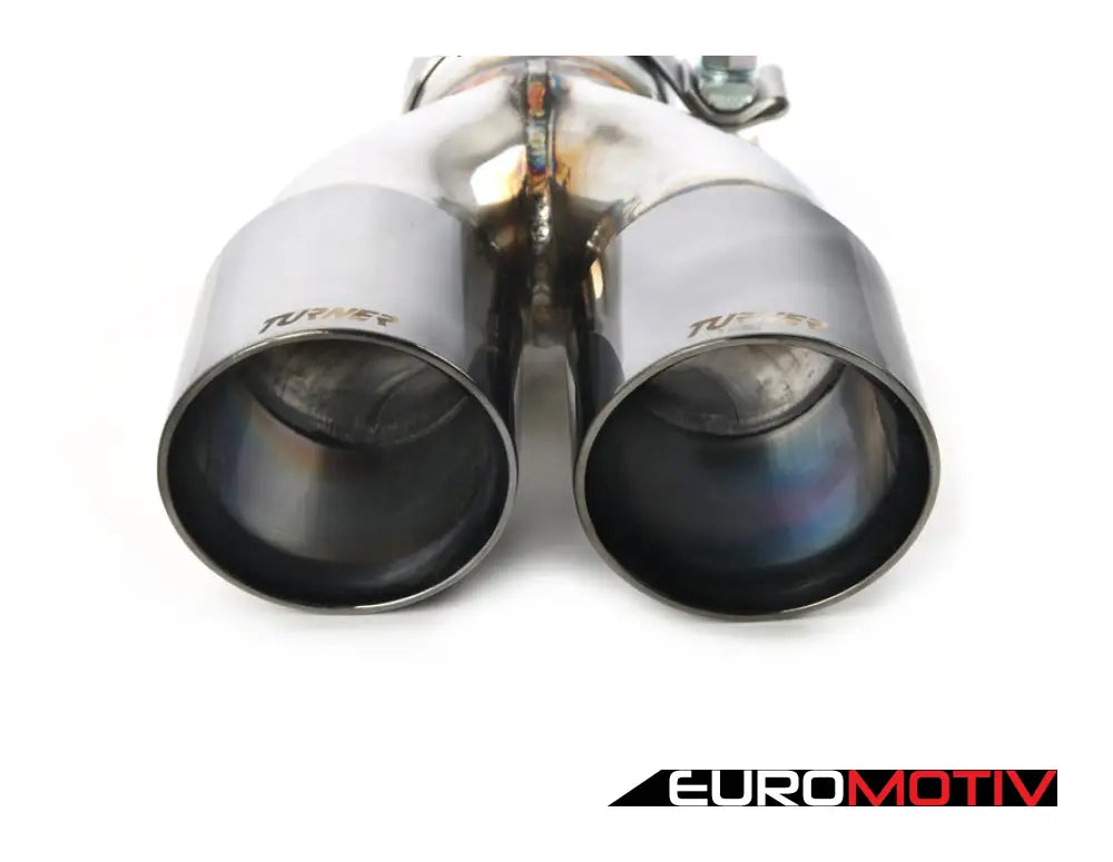 Turner Motorsport Double Wall Rolled Angle Tip - 2.75 Inlet 3.0 Od Stepped Left Black Chrome