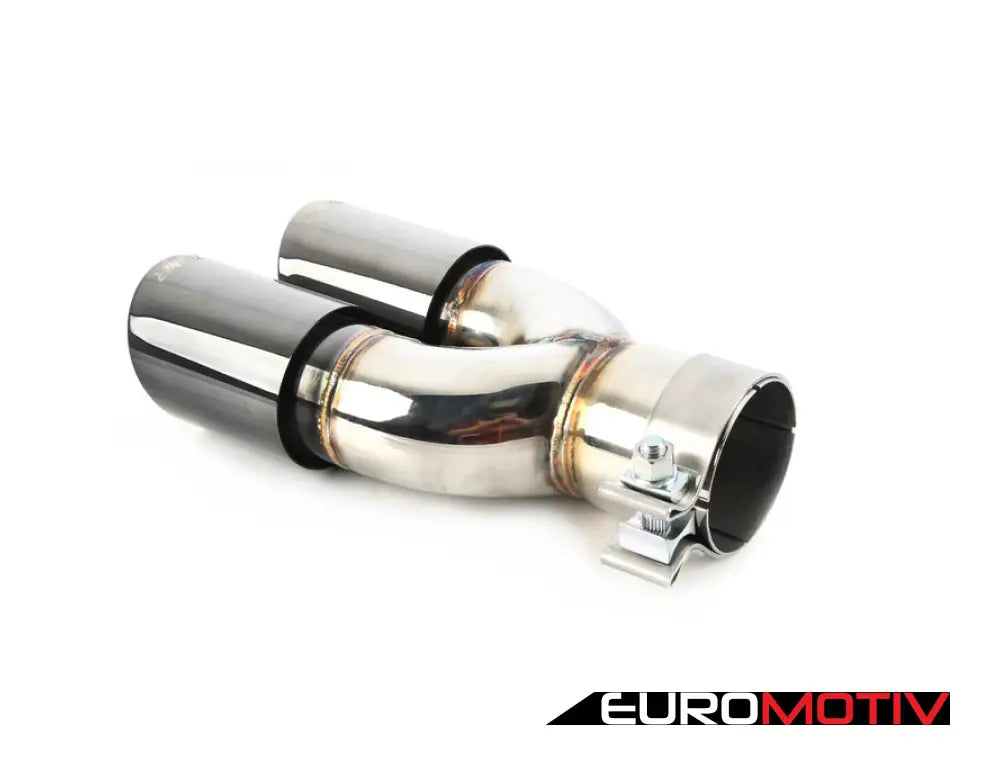 Turner Motorsport Double Wall Rolled Angle Tip - 2.75 Inlet 3.0 Od Stepped Left Black Chrome