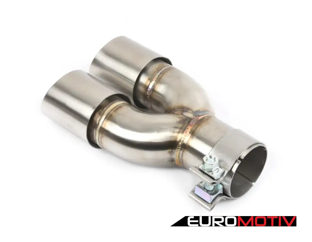 Turner Motorsport Double Wall Slash Cut Exhaust Tip - 2.5 Inlet 3.0 Od Stepped Left Brushed