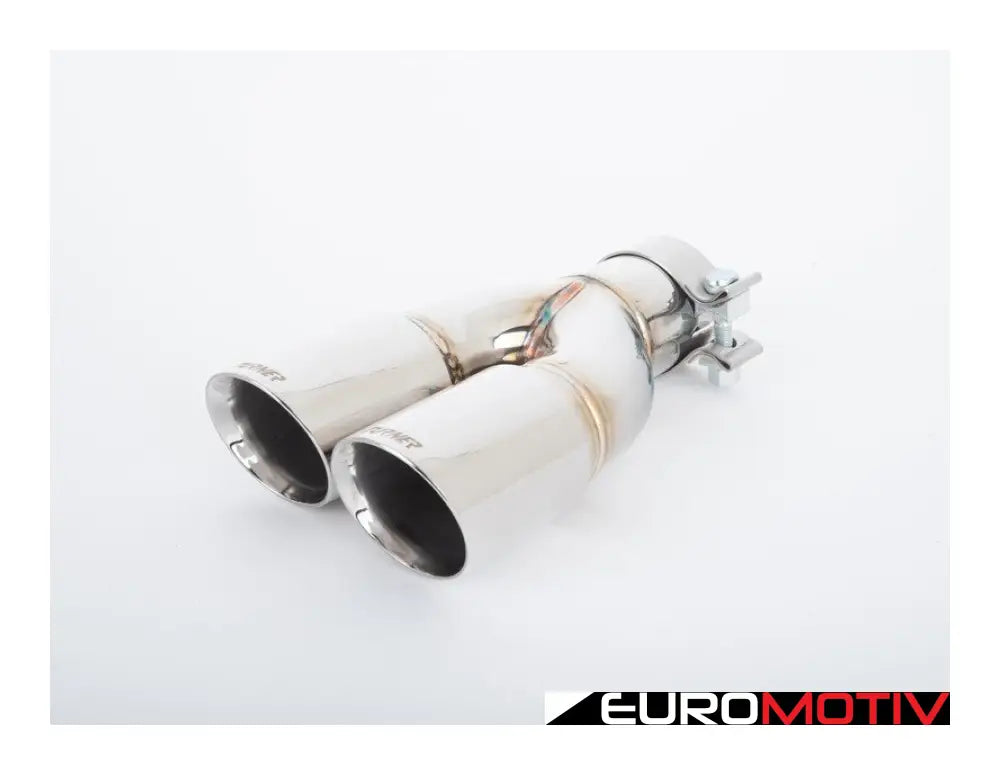 Turner Motorsport Double Wall Slash Cut Exhaust Tip - 2.5 Inlet 3.0 Od Stepped Left Mirror